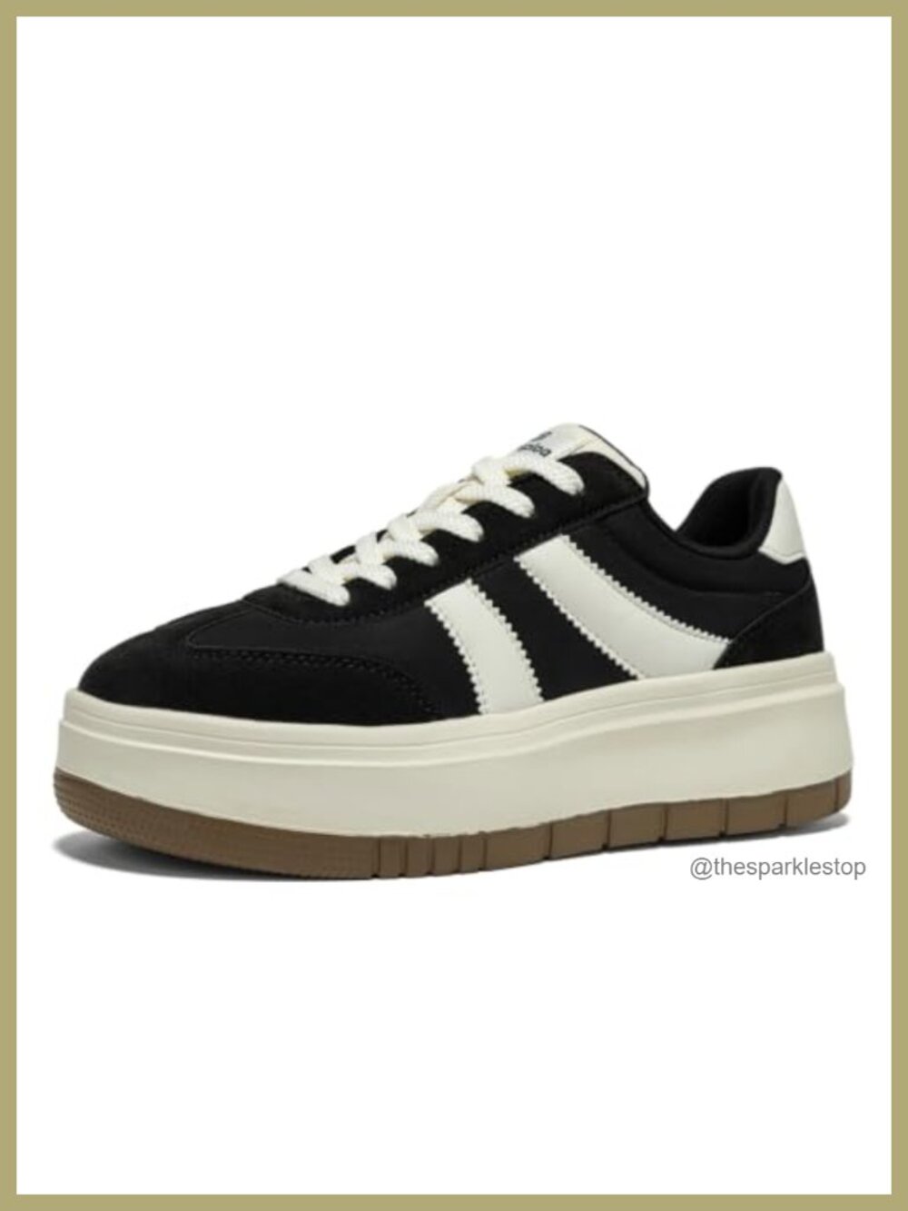 Women's Platform Fashion Sneakers Chunky Tennis Shoes Faux Leather Oxford